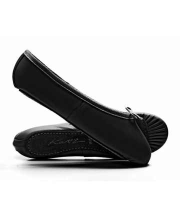 Leather Ballet Shoes - Black, Dancewear, Footwear