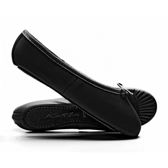 Leather Ballet Shoes - Black, Dancewear, Footwear
