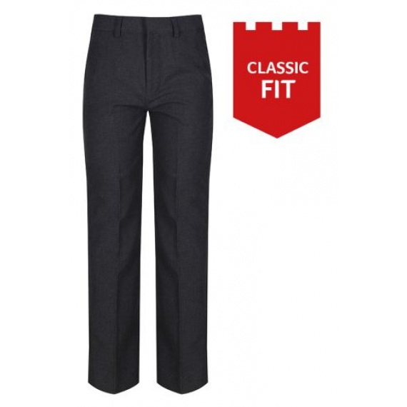 Grey Classic Fit Junior Trousers, Tower House, Trousers and Shorts, Juniors (Reception and Year 1), Junior School (Years 2 and 3), Senior School (Years 4 to 8), Reception Boys, Year 1 Boys, Year 2 Boys, Prep School Boys