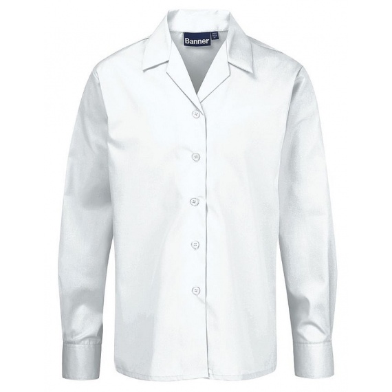 Revere Neck Long Sleeved Blouse - Twin Pack, Blouses, Hollyfield Girls, Canbury Girls, Grey Court Girls, The Kingston Academy Girls, Marymount Middle School (Grades 6-8), Marymount IB Diploma Students, Reception Girls, Coombe Girls, Year 1 Girls, Year 2 Girls, Prep School Girls, Marymount High School (Grades 9-10), The Holy Cross School