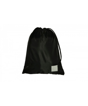 Black Nylon Drawstring Gym Bag, Bags