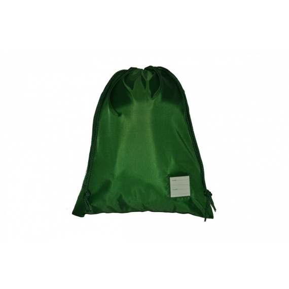 Green Nylon Drawstring Gym Bag, Bags