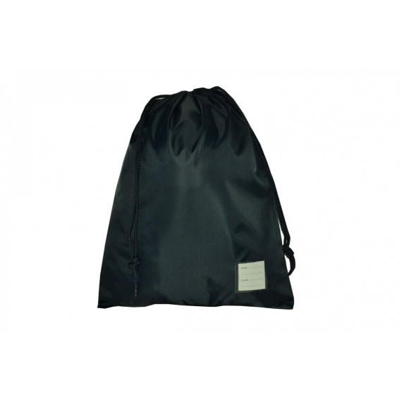 Navy Nylon Drawstring Gym Bag, Bags