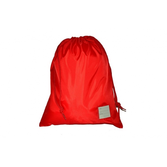 Red Nylon Drawstring Gym Bag, Nursery, Bags