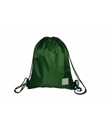 Green Nylon Rucksack Style Drawstring Gym Bag, Bags