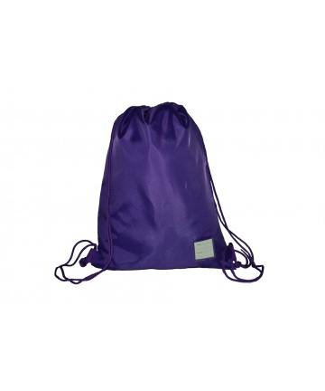 Purple Nylon Rucksack Style Drawstring Gym Bag, Bags